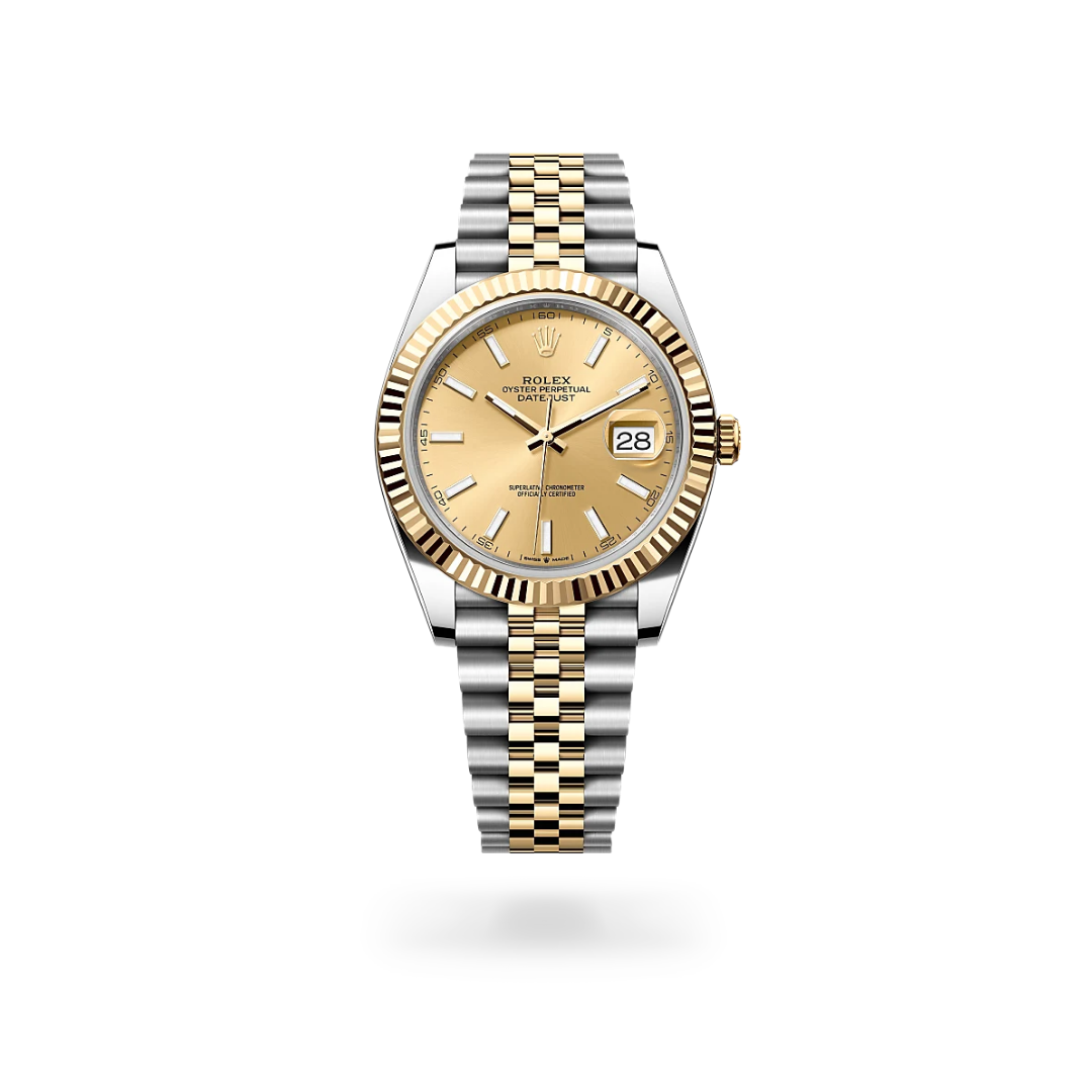 Rolex Datejust 41 Champagne Index Dial Jubilee