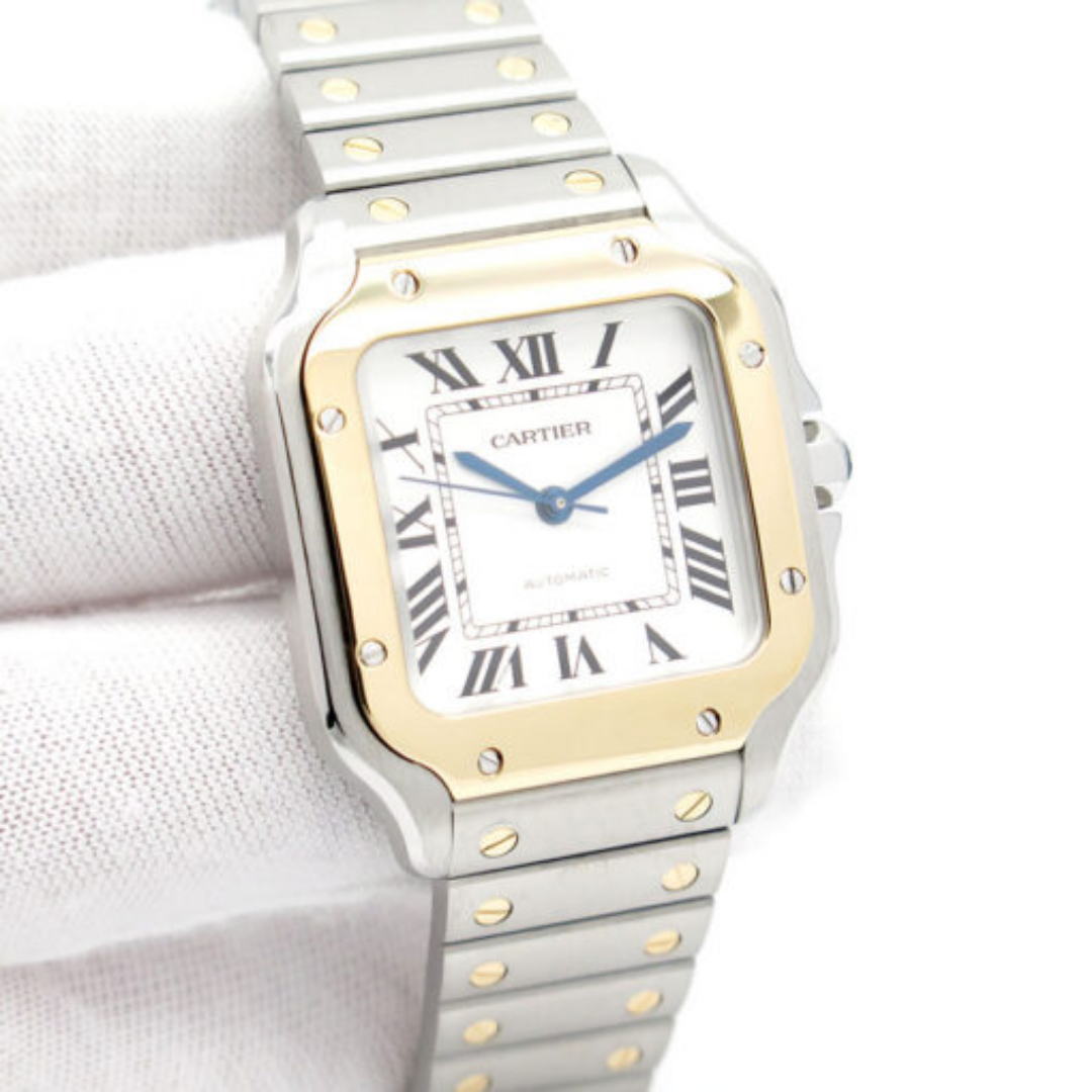 Cartier Santos Silver Gold
