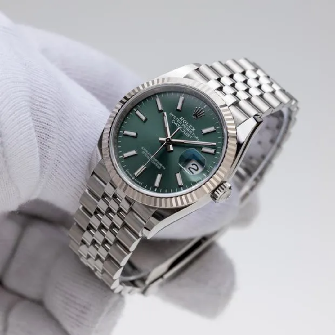 Rolex Datejust Mint Green Dial Jubilee