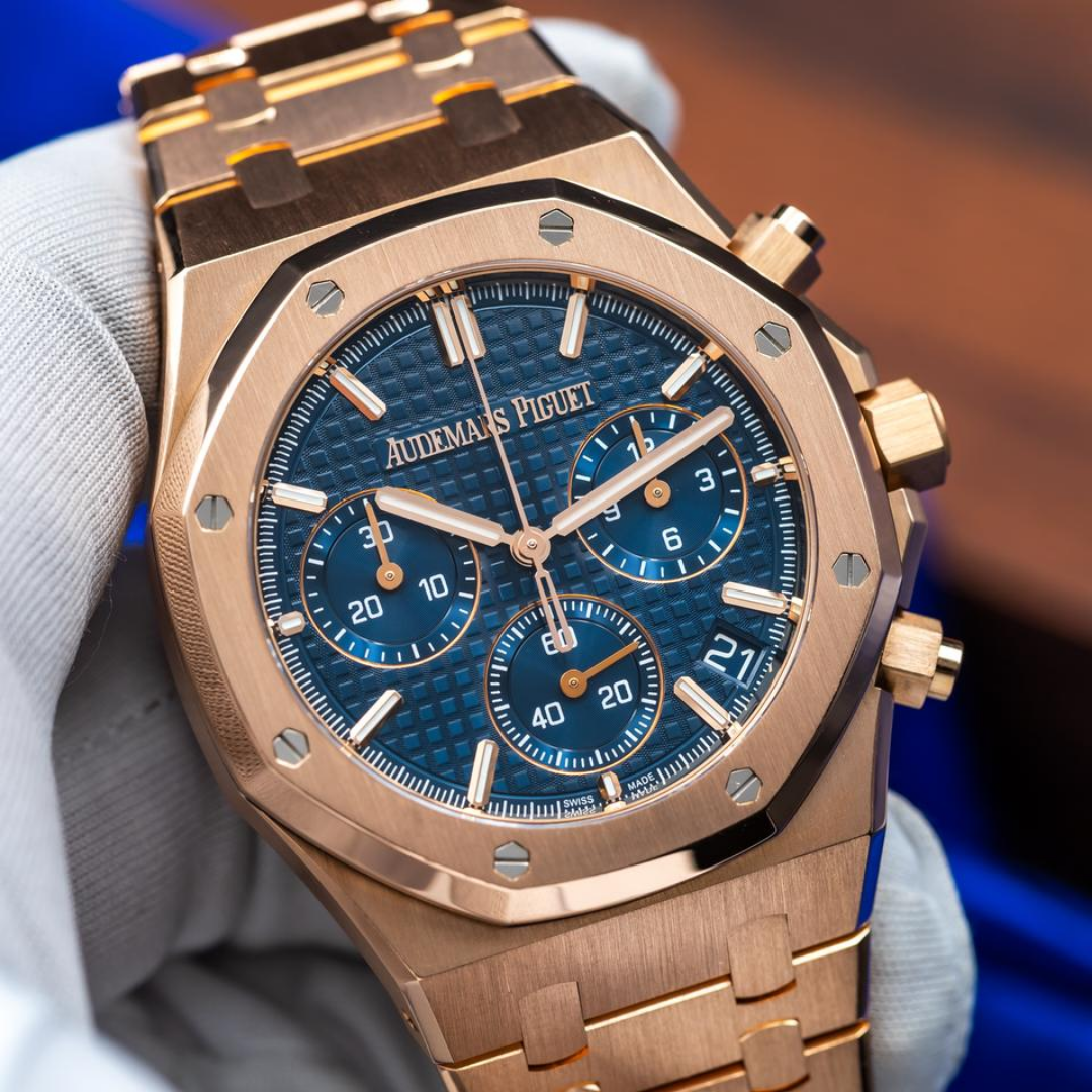 Audemars Piguet Royal Oak Chronograph Rose Gold Blue